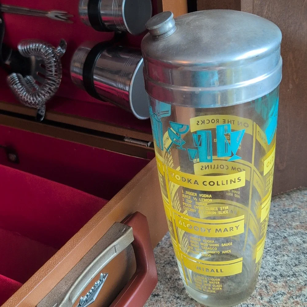 Vintage Imperial Travel Bar Set with Tools and